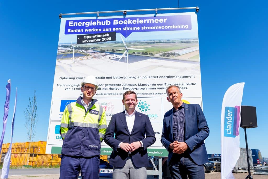 Bouwbord project energiehub Boekelermeer